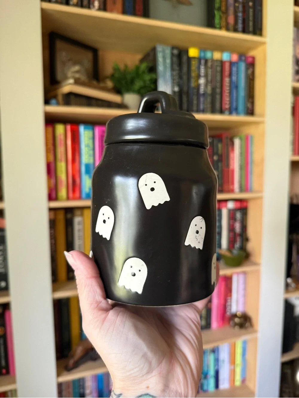 Halloween 'Boo!' Ceramic Canister by Rae Dunn - Black